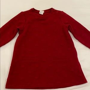 H&M Toddler Girl Red Long Sleeves Dress